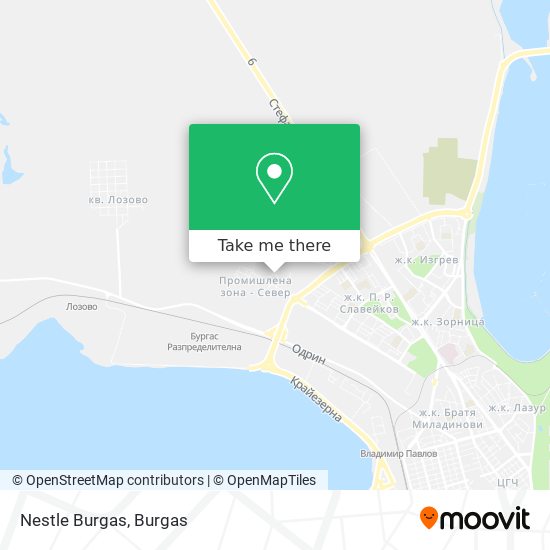 Nestle Burgas map