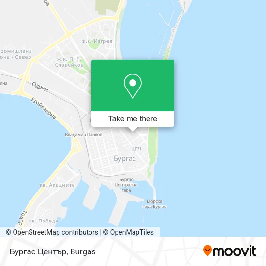 Карта Бургас Център
