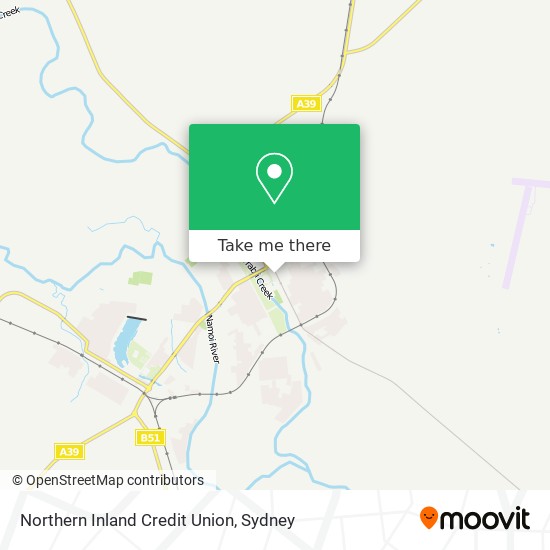 Northern Inland Credit Union map