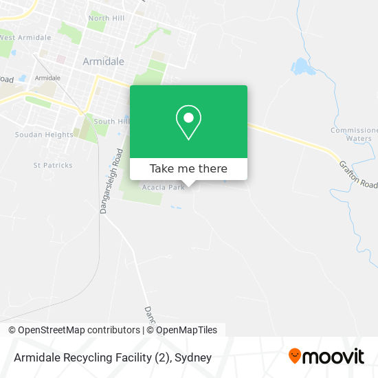 Armidale Recycling Facility (2) map