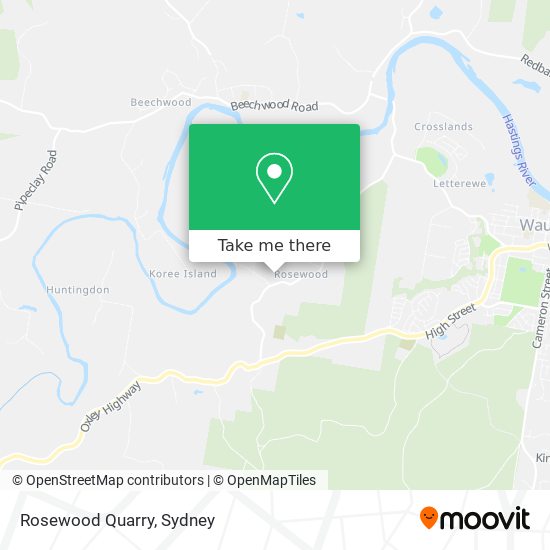 Mapa Rosewood Quarry