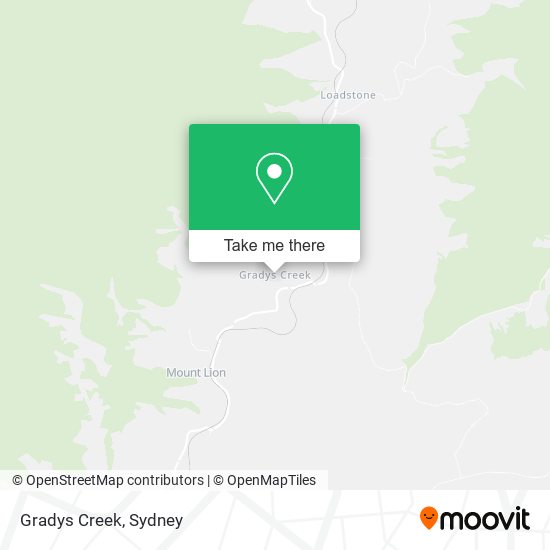 Gradys Creek map