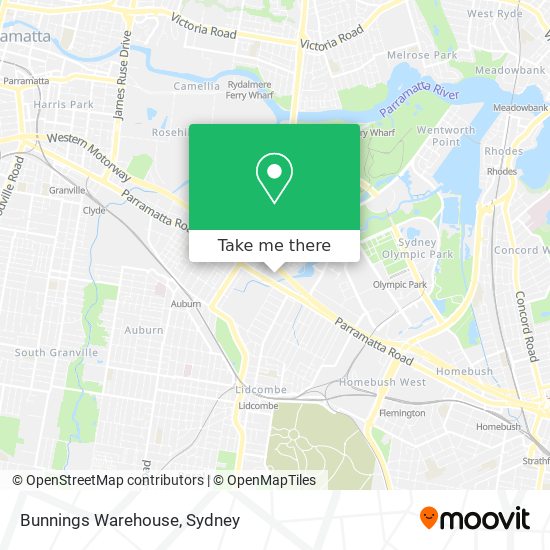 Bunnings Warehouse map