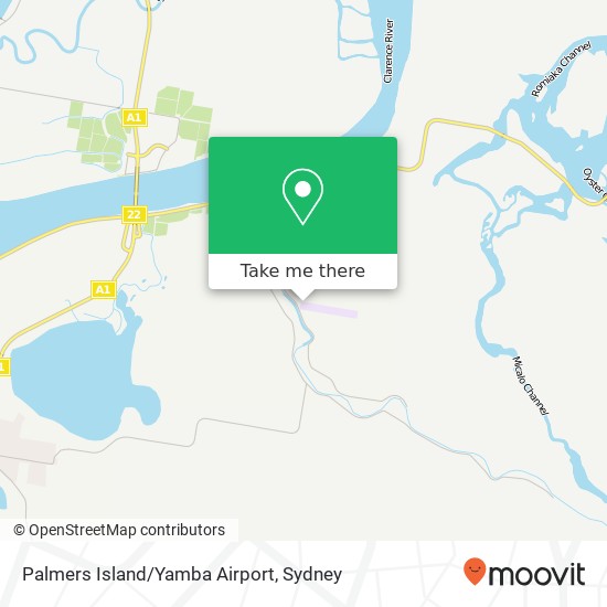 Mapa Palmers Island/Yamba Airport