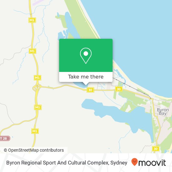 Mapa Byron Regional Sport And Cultural Complex