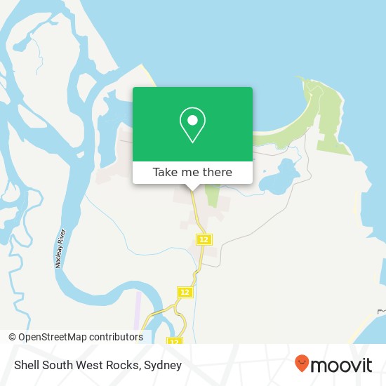 Mapa Shell South West Rocks