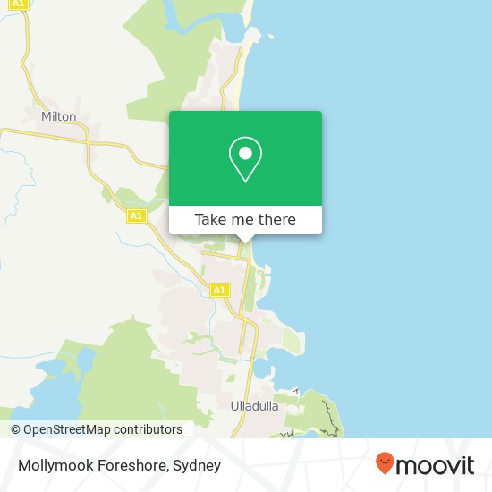 Mapa Mollymook Foreshore