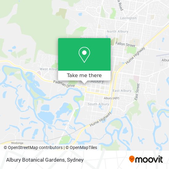 Albury Botanical Gardens map