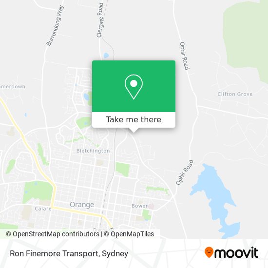 Ron Finemore Transport map