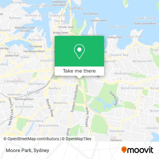 Mapa Moore Park