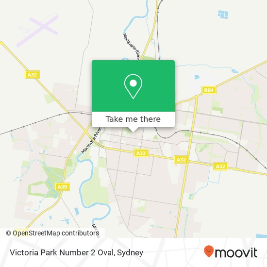 Victoria Park Number 2 Oval map