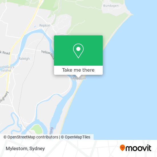 Mylestom map