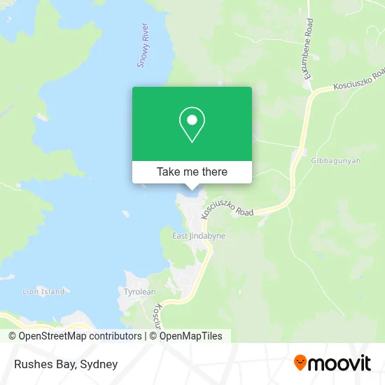 Rushes Bay map