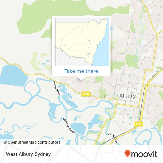 Mapa West Albury