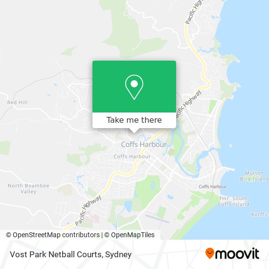 Vost Park Netball Courts map