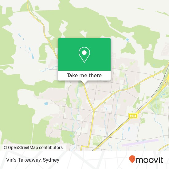 Vin's Takeaway map