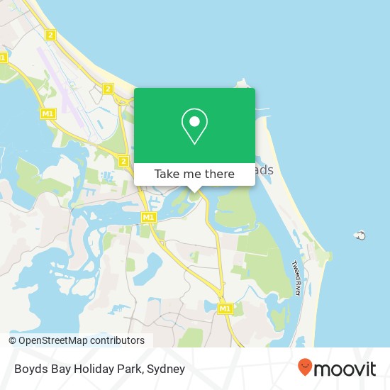 Mapa Boyds Bay Holiday Park