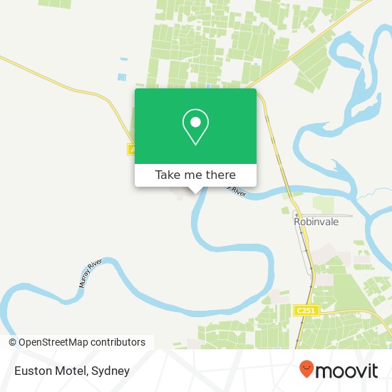 Mapa Euston Motel