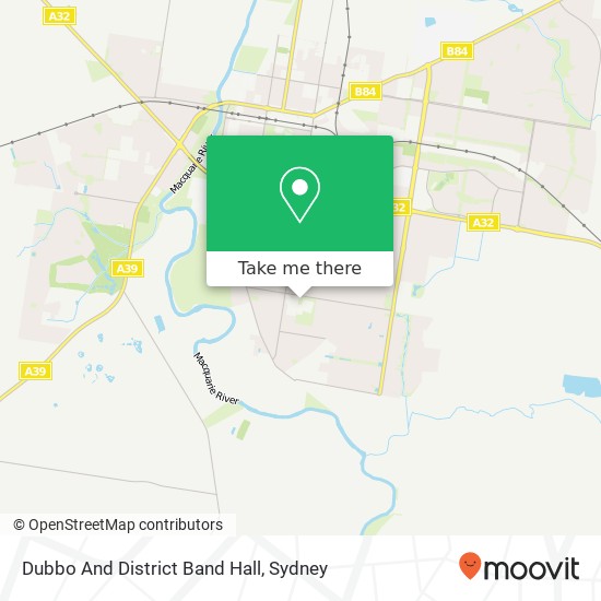 Mapa Dubbo And District Band Hall