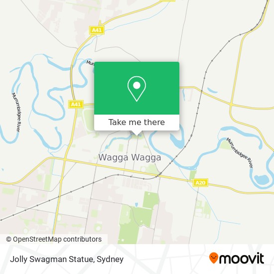 Jolly Swagman Statue map