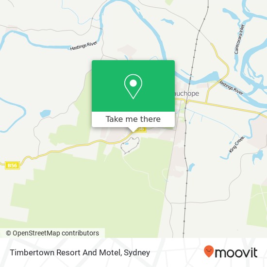 Mapa Timbertown Resort And Motel