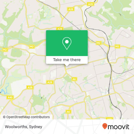 Mapa Woolworths