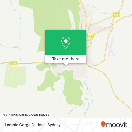 Lambie Gorge Outlook map