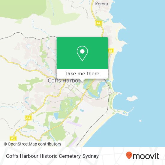 Coffs Harbour Historic Cemetery map