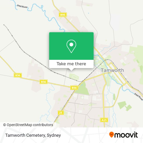 Tamworth Cemetery map