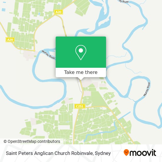 Mapa Saint Peters Anglican Church Robinvale