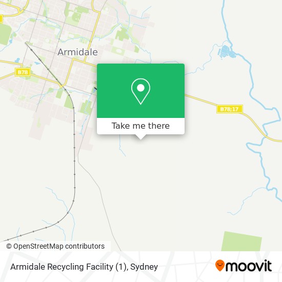 Armidale Recycling Facility (1) map