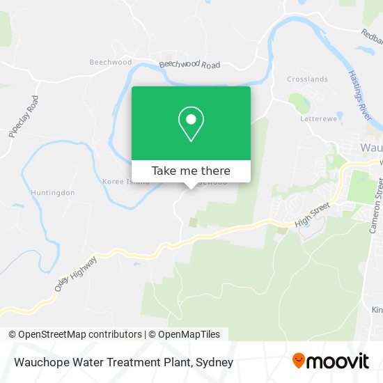 Wauchope Water Treatment Plant map