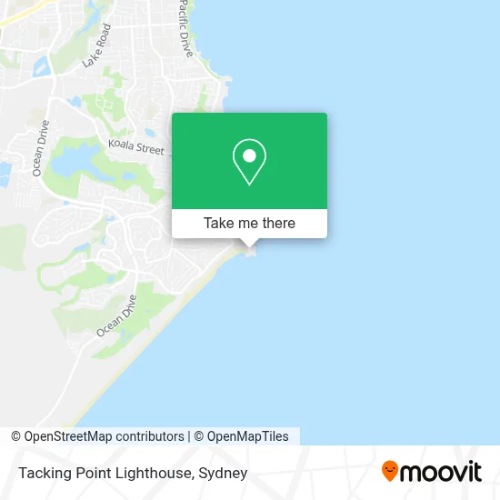 Mapa Tacking Point Lighthouse