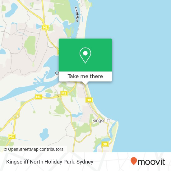 Kingscliff North Holiday Park map