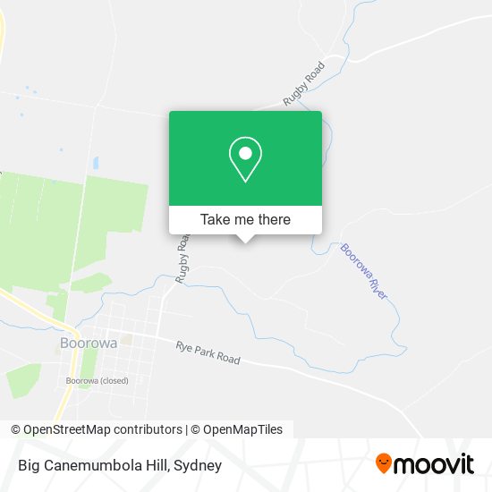 Big Canemumbola Hill map