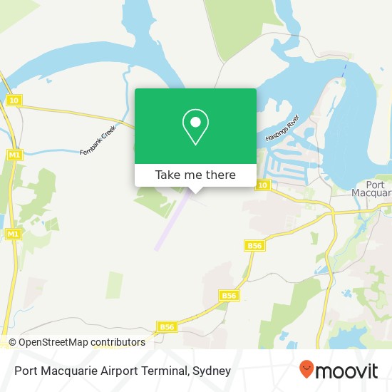 Port Macquarie Airport Terminal map