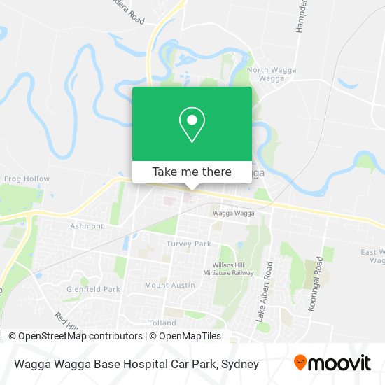 Wagga Wagga Base Hospital Car Park map