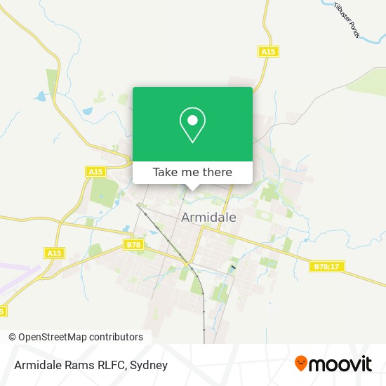 Mapa Armidale Rams RLFC