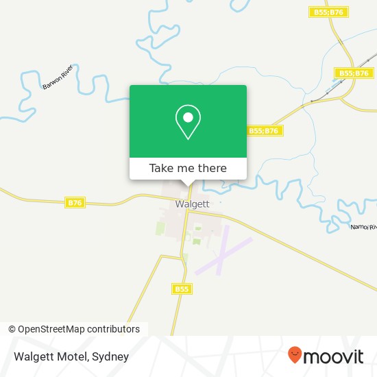 Mapa Walgett Motel