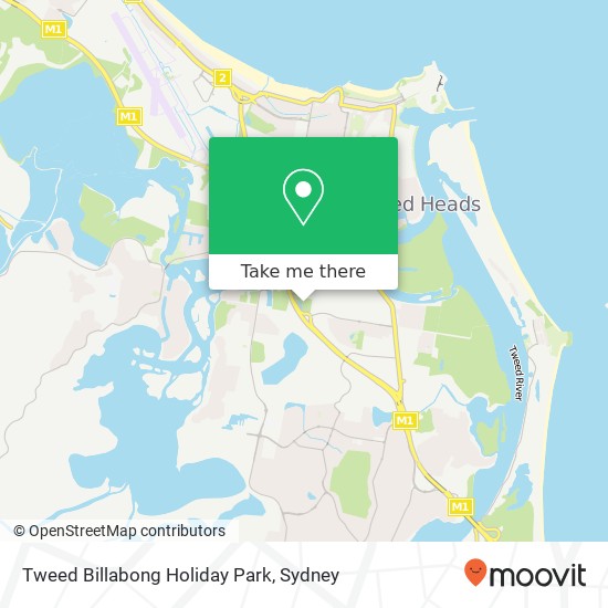 Mapa Tweed Billabong Holiday Park