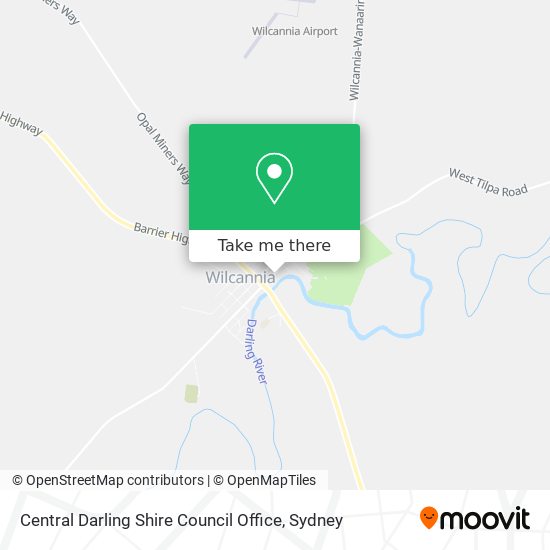 Central Darling Shire Council Office map