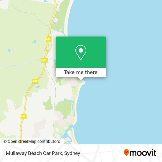 Mapa Mullaway Beach Car Park