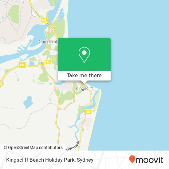 Kingscliff Beach Holiday Park map