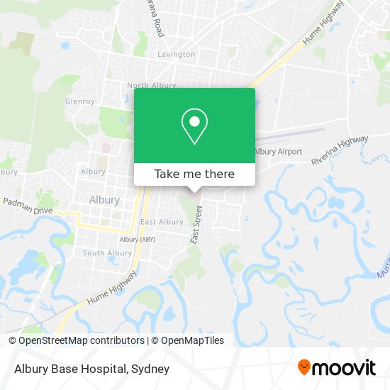 Mapa Albury Base Hospital