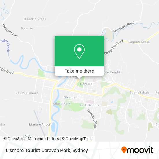 Lismore Tourist Caravan Park map