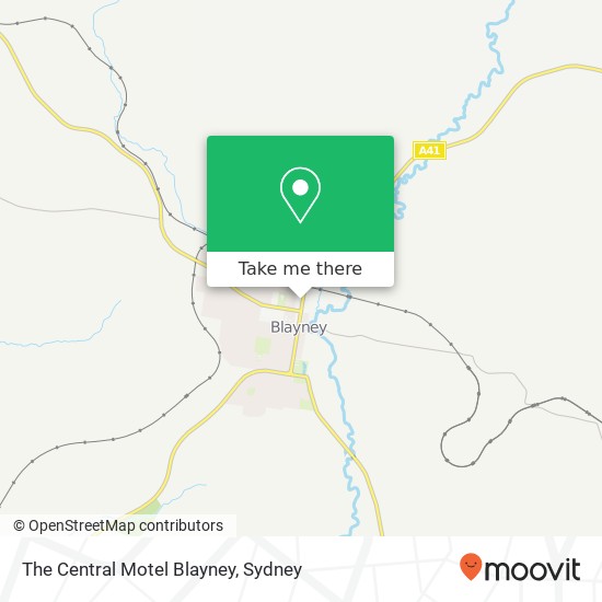 Mapa The Central Motel Blayney