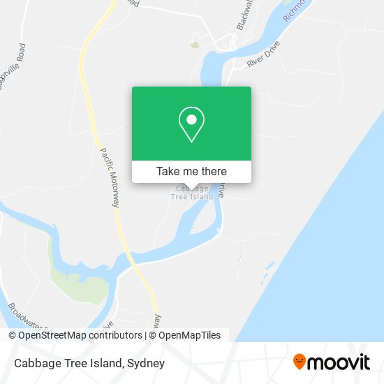 Cabbage Tree Island map
