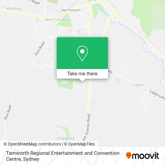 Mapa Tamworth Regional Entertainment and Convention Centre