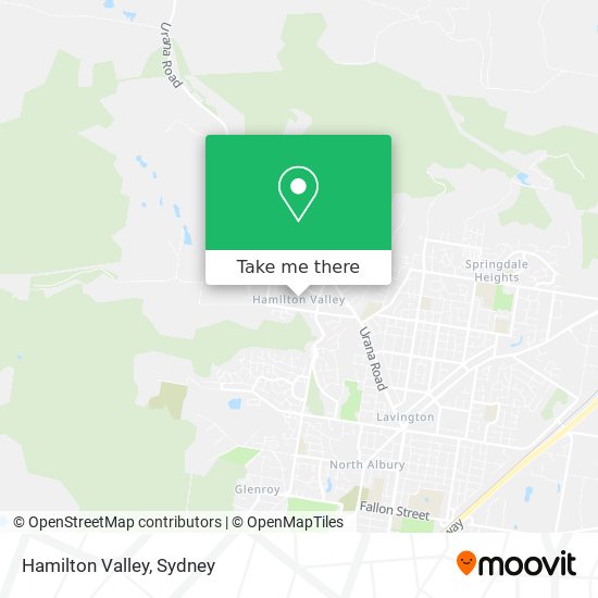 Mapa Hamilton Valley