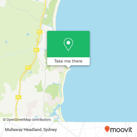 Mapa Mullaway Headland